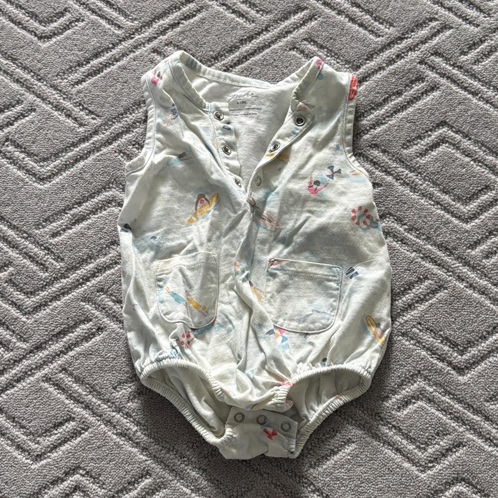 Pete Printed Sleeveless One-Piece Romper